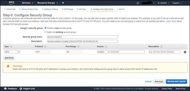 Create Security Group