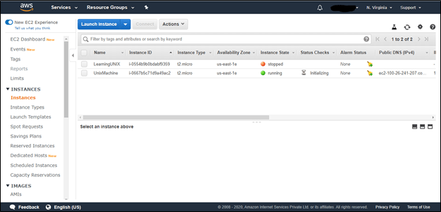 EC2 Instance Dashboard
