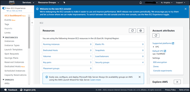 EC2 Service Dashboard
