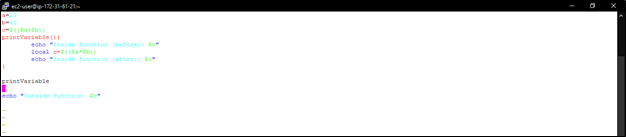 Example 10 Scope of variable